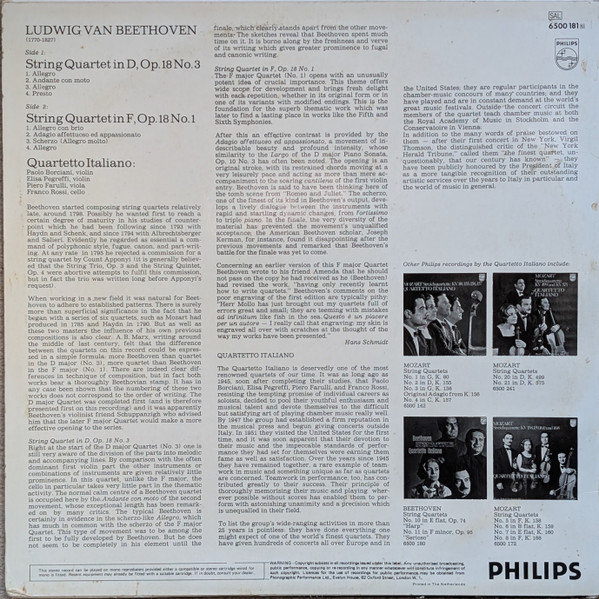 Ludwig van Beethoven, Quartetto Italiano-1