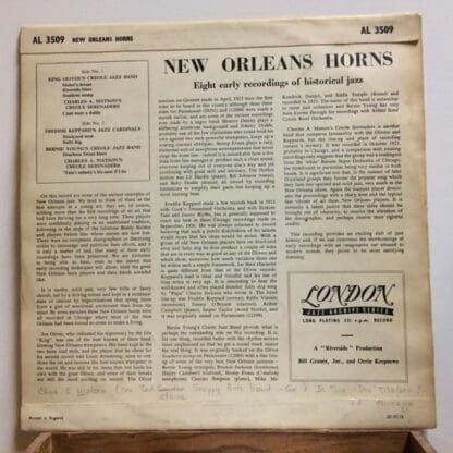 New Orleans Horns 10" (UK):Various - Image 2