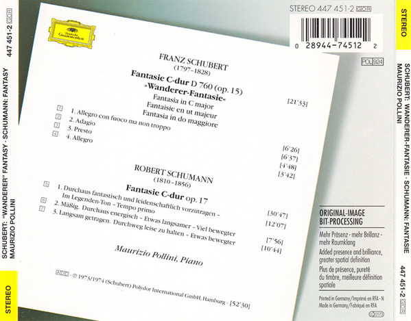 Franz Schubert / Robert Schumann, Maurizio Pollini-2