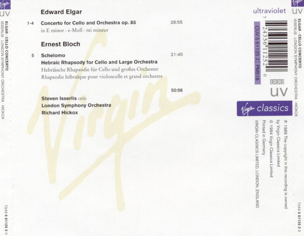 Steven Isserlis, London Symphony Orchestra, Richard Hickox - Sir Edward Elgar / Ernest Bloch-1