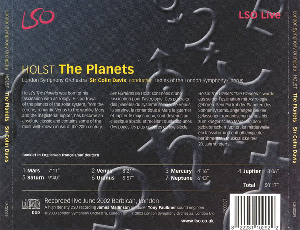 Gustav Holst, Sir Colin Davis, London Symphony Orchestra-1