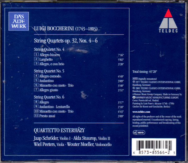 Luigi Boccherini, Quartetto Esterházy-1