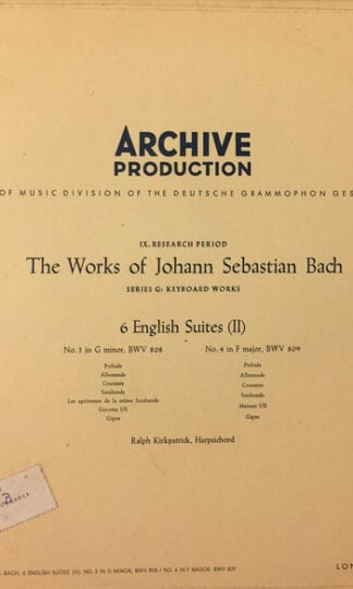 Johann Sebastian Bach / Ralph Kirkpatrick-0