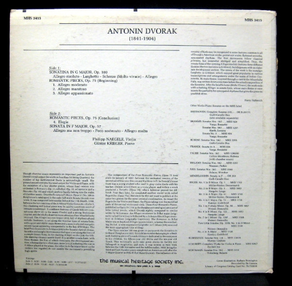 Antonín Dvořák – Philipp Naegele, Günter Krieger-1