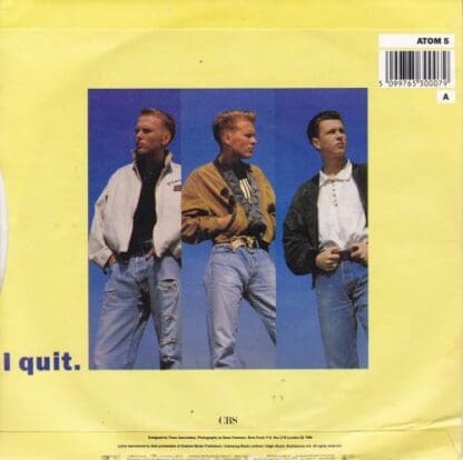 I Quit 7" (UK 1988):Bros - Image 2
