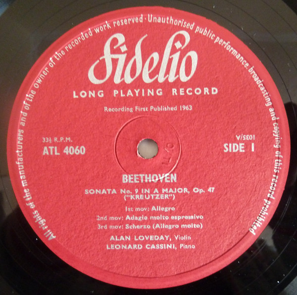 Ludwig Van Beethoven, Alan Loveday, Leonard Cassini-2