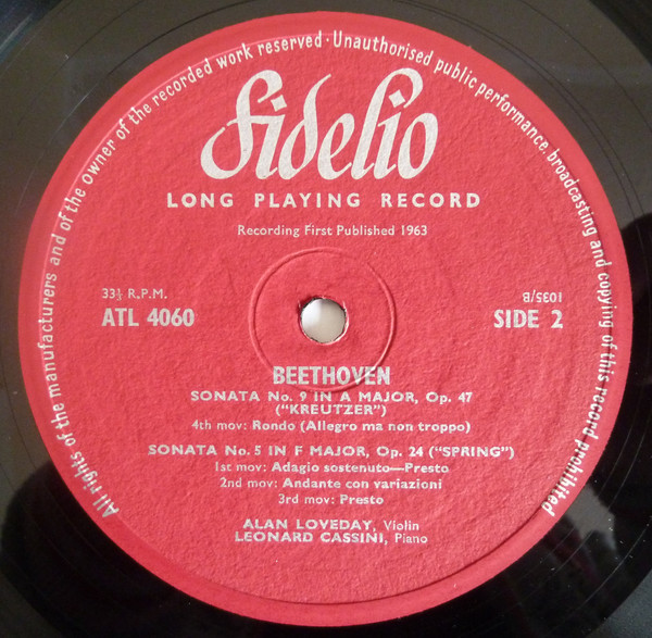 Ludwig Van Beethoven, Alan Loveday, Leonard Cassini-3