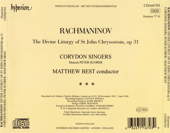 Sergei Rachmaninoff, Corydon Singers, Matthew Best (2)-1
