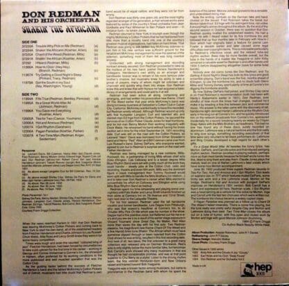 Shakin' The Africann LP (UK 1984):Don Redman And His Orchestra - Image 2