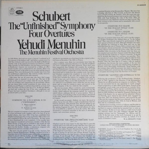 Franz Schubert, Yehudi Menuhin, Menuhin Festival Orchestra-1