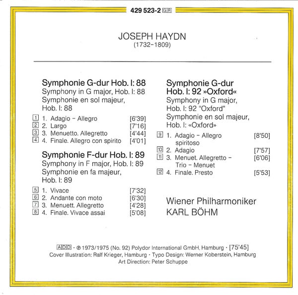 Joseph Haydn • Wiener Philharmoniker, Karl Böhm-2