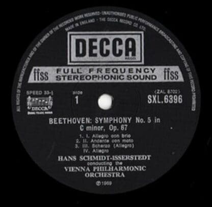 Symphonies Nos. 5 & 8 LP (UK 1969):Beethoven - Image 2