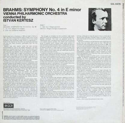Symphony No. 4 LP (UK 1976):Brahms - Image 2
