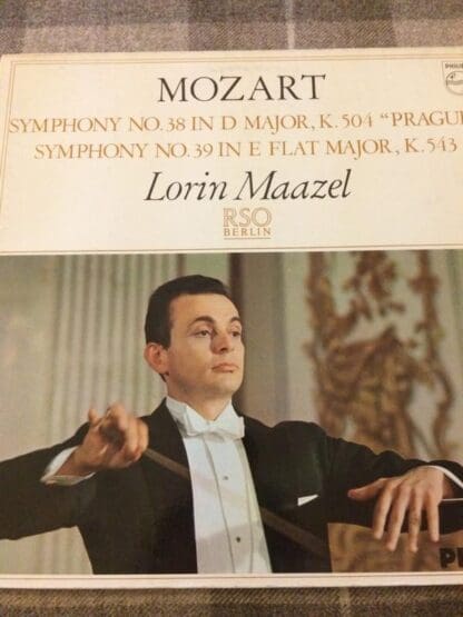 Symphony No. 38 In D Major, K. 504 "Prague" / Symphony No. 39 In E Flat Major, K. 543 LP (UK 1967):Mozart