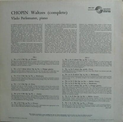 Waltzes LP (UK 1966):Chopin - Image 2