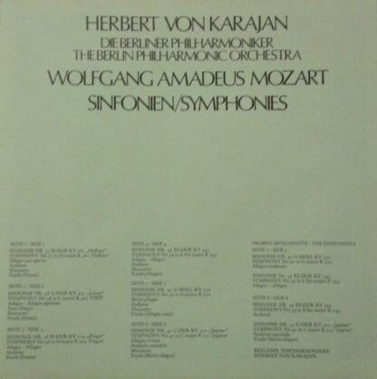 The Last Six Symphonies 4xLP BOX (UK):Wolfgang Amadeus Mozart - Image 2