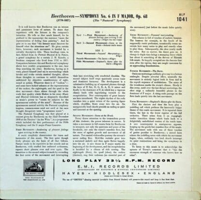Symphony No. 6 - Pastoral LP (UK):Beethoven - Image 2