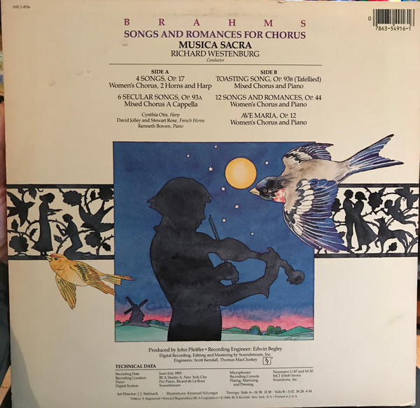 Johannes Brahms, Musica Sacra, Richard Westenburg-1