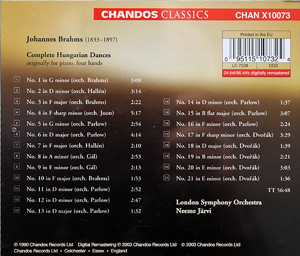 Neeme Järvi, London Symphony Orchestra, Johannes Brahms-2