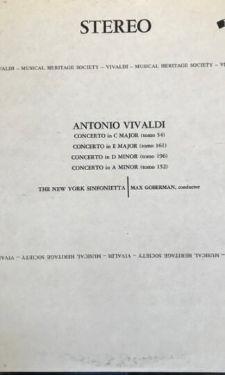Antonio Vivaldi, Max Goberman, New York Sinfonietta-0