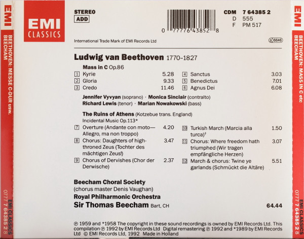 Ludwig van Beethoven - The Beecham Choral Society, Royal Philharmonic Orchestra, Sir Thomas Beecham-2