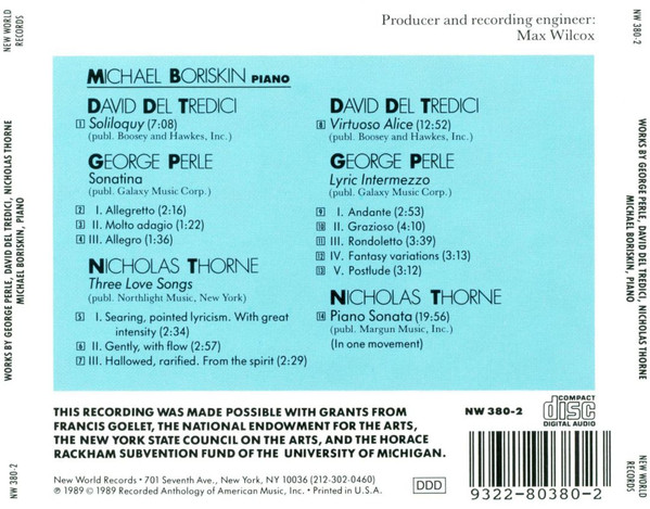 George Perle, David Del Tredici, Nicholas Thorne / Michael Boriskin-1