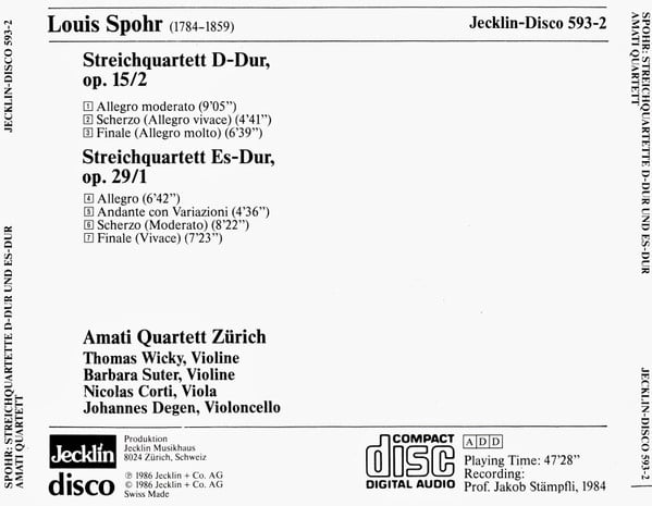 Louis Spohr, Amati Quartet-1
