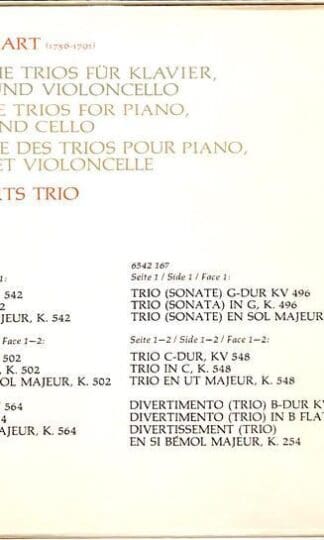 Die Klaviertrios The Piano Trios Les Trios Avec Piano 2xLP BOX (HOL):Mozart