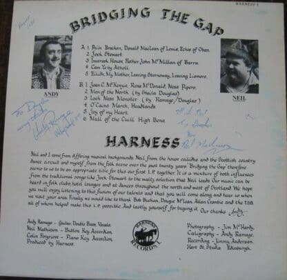 Bridging The Gap LP (UK 1985):Harness - Image 2