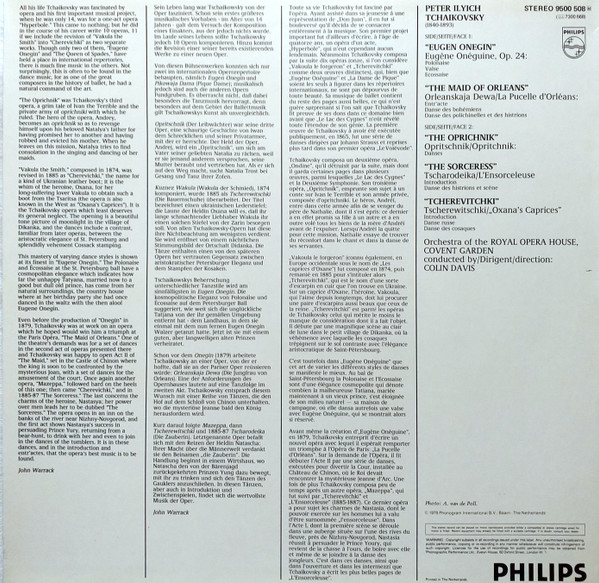 Pyotr Ilyich Tchaikovsky, Orchestra Of The Royal Opera House, Covent Garden, Sir Colin Davis-1