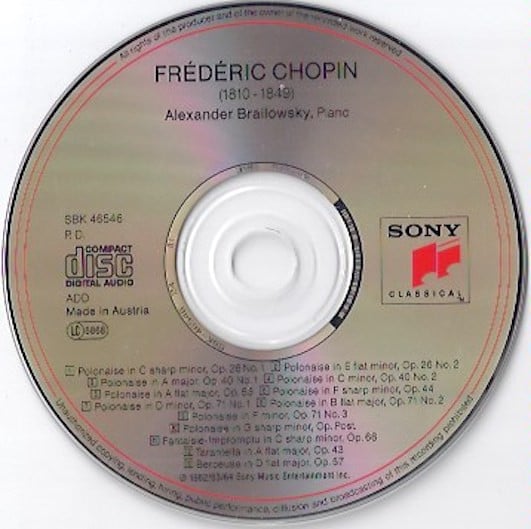 Alexander Brailowsky, Frédéric Chopin-2