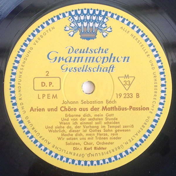 Johann Sebastian Bach / Irmgard Seefried • Hertha Töpper • Ernst Haefliger • Kieth Engen • Dietrich Fischer-Dieskau • Dirigent: Karl Richter-3