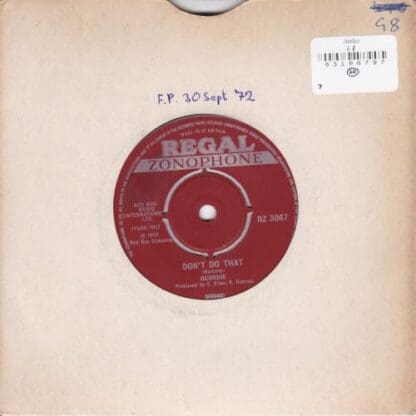 Don't Do That 7" (UK 1972):Geordie
