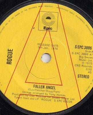 Fallen Angel / Morning Comes Quickly PROMO 7" (UK 1975):Rogue