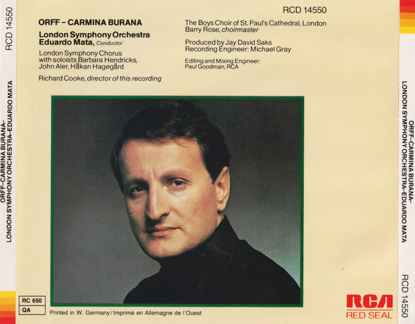 Carl Orff - Barbara Hendricks / John Aler / Håkan Hagegård / London Symphony Orchestra / London Symphony Chorus / Eduardo Mata-1