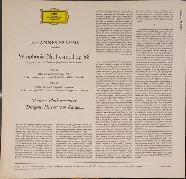 Johannes Brahms, Herbert von Karajan, Berliner Philharmoniker-1