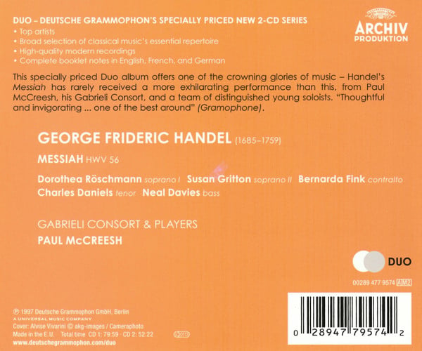 Georg Friedrich Händel - Dorothea Röschmann ∙ Susan Gritton ∙ Bernarda Fink ∙ Charles Daniels ∙ Neal Davies ∙ Gabrieli Consort & Gabrieli Players ∙ Paul McCreesh-1