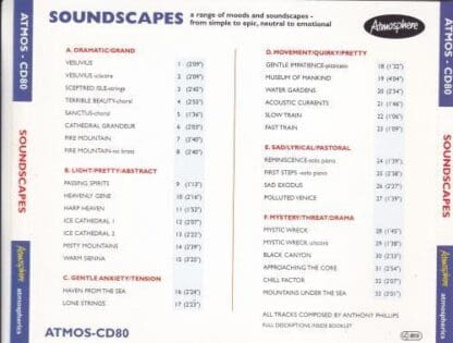 Soundscapes CD (UK 1996):Anthony Phillips - Image 2