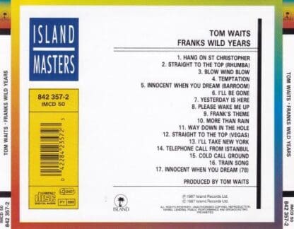 Franks Wild Years (Un Operachi Romantico In Two Acts) CD (EU):Tom Waits - Image 2