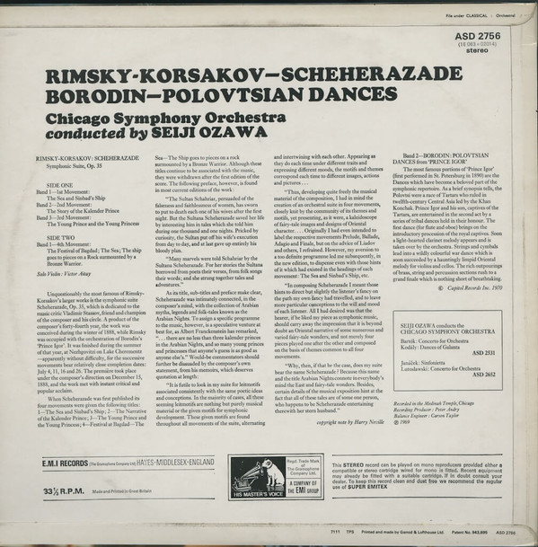 Nikolai Rimsky-Korsakov, Alexander Borodin, Seiji Ozawa, Chicago Symphony Orchestra-1
