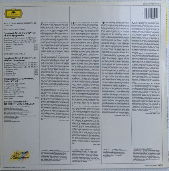 Wolfgang Amadeus Mozart, Berliner Philharmoniker, Herbert von Karajan-1