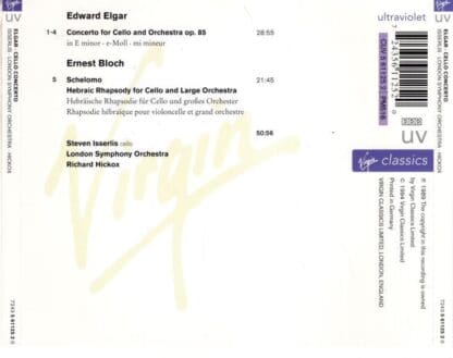 Cello Concerto / Schelomo CD (1994):Steven Isserlis - Image 2