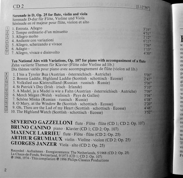 Ludwig van Beethoven - Severino Gazzelloni, Bruno Canino, Maxence Larrieu, Arthur Grumiaux, Georges Janzer-4