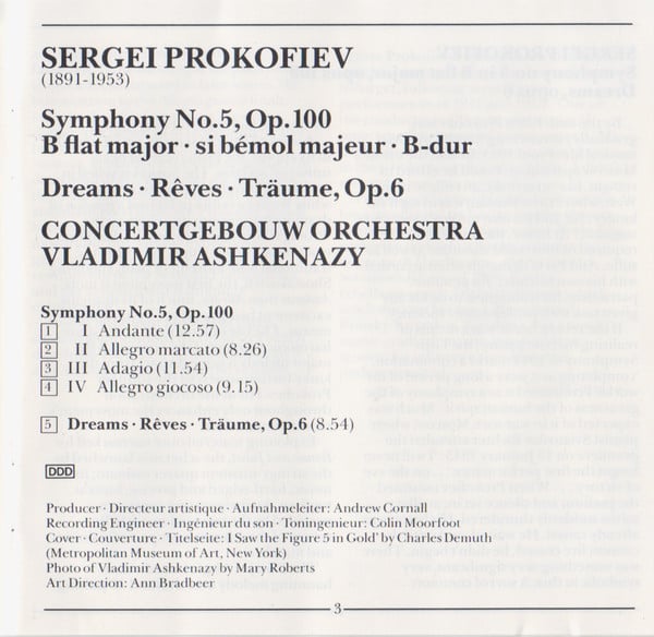 Sergei Prokofiev, Vladimir Ashkenazy, Concertgebouworkest-4