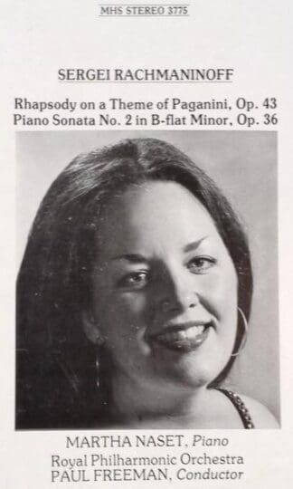 Rhapsody on a Theme of Paganini, Op. 43 - Piano Sonata No. 2 LP (US):Martha Naset
