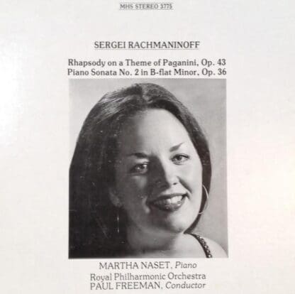 Rhapsody on a Theme of Paganini, Op. 43 - Piano Sonata No. 2 LP (US):Martha Naset