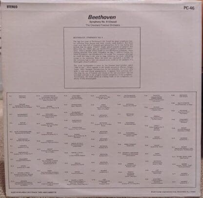 Symphony No. 9 (Choral) LP (US 1974):Beethoven - Image 2