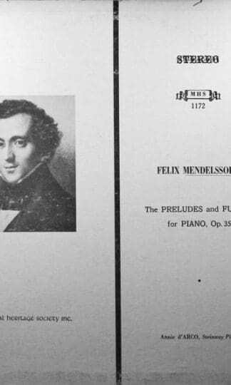 The Preludes and Fugues for Piano, Op. 35 LP (US 1976):Felix Mendelssohn