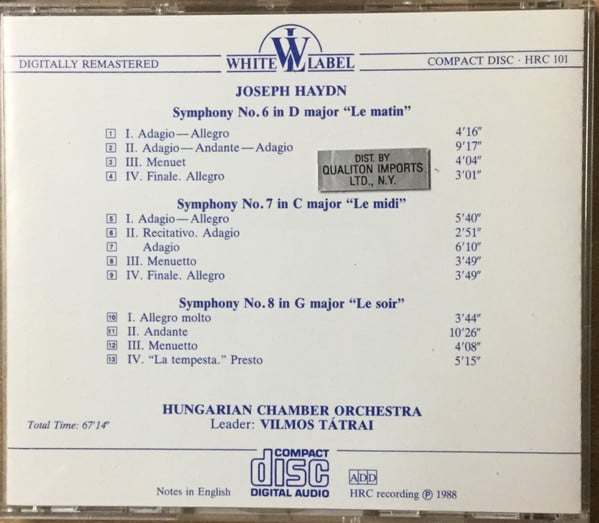 Joseph Haydn, Hungarian Chamber Orchestra, Vilmos Tátrai-1