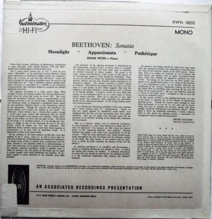Egon Petri Plays Beethoven:Egon Petri - Image 2